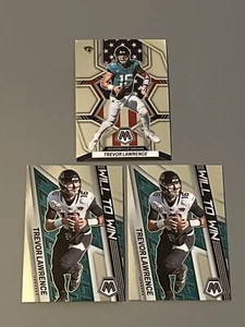 2022 Mosaic Trevor Lawrence 3 Card Lot! National Pride Parallel + Will to Win x2 - Bild 1 von 2