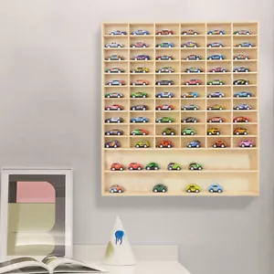PER Hot Wheels Diecast Car Matchbox 1/64 Espositore Unità Legno Scaffale Portagiochi - Foto 1 di 15