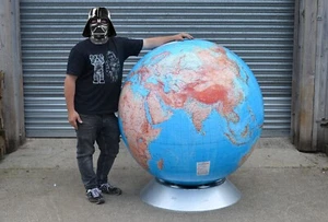 Drehbarer Weltglobus riesiger russischer Globus massiver Schauglobus auf Ständer - Bild 1 von 7