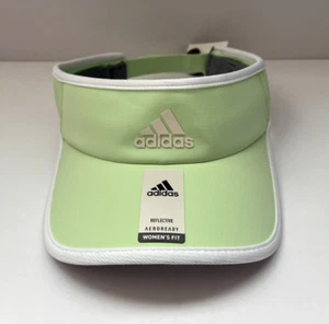 New! Adidas Women’s Reflective Aeroready Superlite 2 Visor Hat Green Adjustable - Picture 1 of 9