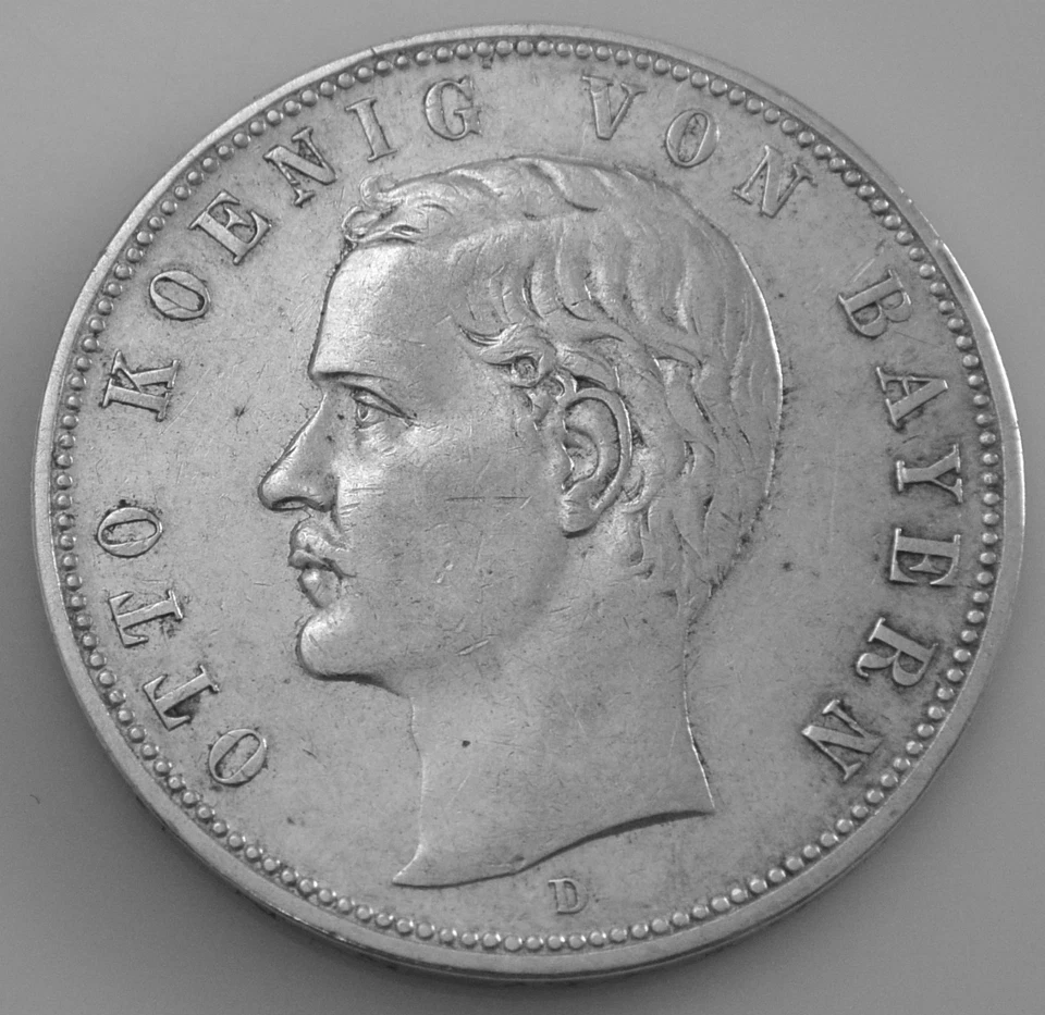  5 MARK OTTO KÖNIG 1908 D VON BAYERN  MÜNZE SILBER . - Bild 1 von 4