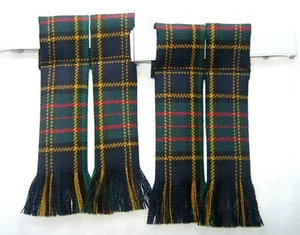 KILT FLASHES TARTAN MACMILLAN MODERN HUNTING HOSE SOCK MADE IN SCOTLAND WOOL NEW - Picture 1 of 3