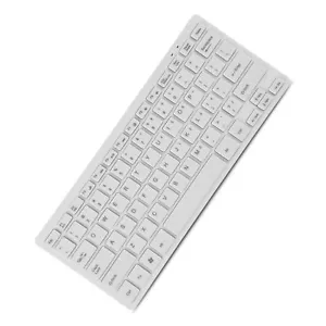 White 78 Keys Ultra Thin Mini USB Wired Keyboard For Desktop Computer Laptop Fit - Picture 1 of 22