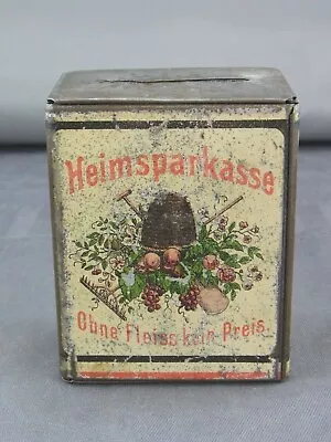 Alte Spardose Metal Blech Ca. Um 1910 • 145€