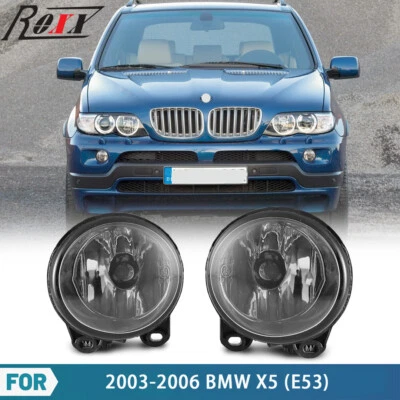 Par de luces antiniebla para BMW X5 E53 2003-2006 parachoques de fábrica lente transparente de repuesto Foto 1 de 4