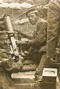 WK I Deutsches Foto ** ** Soldaten & Maschinengewehr - Bild 1 von 1
