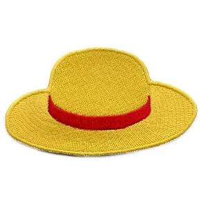 Anime Yellow Straw Hat Patch Embroidered Iron On - Picture 1 of 2