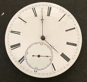 Antique Sandoz Wuille 18s Pocket Watch Movement Running Ticks KW/KS 50.2mm Swiss - Picture 1 of 5