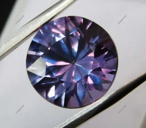 5 Ct Alessandrite Naturale Cambia Colore Tondo CERTIFICATO Pietre Preziose Sciolte - Foto 1 di 8