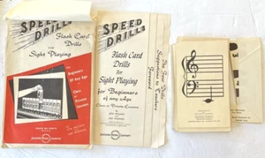 Speed Drills for Sight Playing Flash Card Set Jenkin's Music Company VTG  1952 - Picture 1 of 6