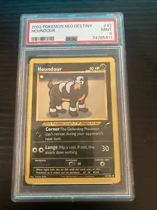 Pokémon Houndour Neo Destiny Unlimited PSA 9 2002 come nuovo - Foto 1 di 2