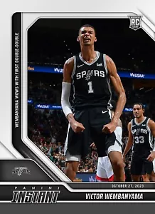 2023 PANINI INSTANT NBA #19 VICTORY WEMBANYAMA (RC) - FIRST TRIPLE-DOUBLE - Picture 1 of 2
