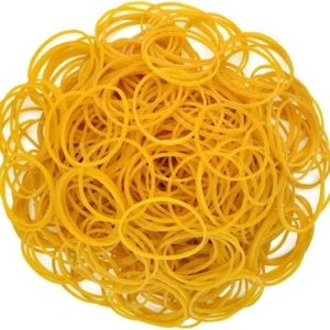 500 pz Elastici in Gomma Giallo Confezione per Ufficio Casa Cucina Bricolage - Foto 1 di 2
