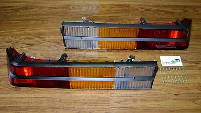 1978-81 Z28 Camaro Tail Light Lamp Lens Pair Black Trim 78 79 80 81 OER IN STOCK - Image 1 of 4