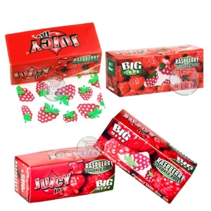 JUICY JAYS RASPBERRY FLAVOURED BIG SIZE ROLLS ROLLING SMOKING PAPERS RIPS - Picture 1 of 1
