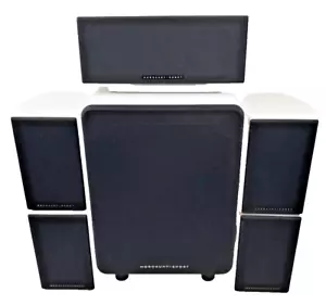 Morduant Short Ulumni 5.1 Surround Sound Speaker System 520 Watt White Hi-Gloss - Picture 1 of 14