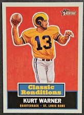2001 Topps Heritage Classic Renditions #CR6 Kurt Warner Rams HOF