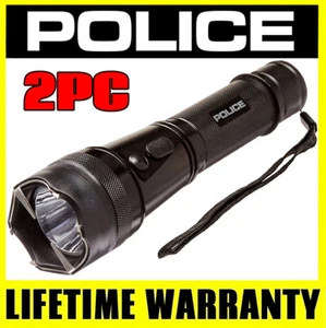 POLICE Stun Gun 1109 Heavy Duty Self Defense Wholesale Lot of 2 - Picture 1 of 8