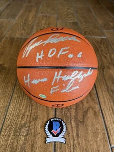 Dominique Wilkins signed Ball Human Highlight Film Spalding Basketball Beckett - Picture 1 of 7