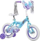 Disney Frozen 2 12 Inch Girl’s Bike with Training Wheels, Streamers & Bask