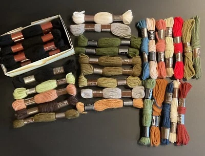 Lot Of 35 Full & Partial Skeins DMC Laine Colbert Needlepoint Crewel Wool France - Image 1 of 4