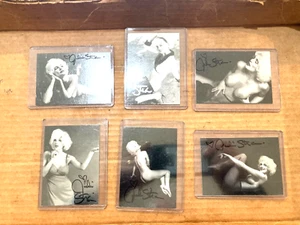 Julie Strain Signed Collectors 6 Card subset L1-L6 + A Marilyn Monroe CARD. RARE - Picture 1 of 2
