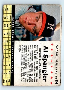 1961 Post Cereal (F278-33) #114 Al Spangler - Picture 1 of 2