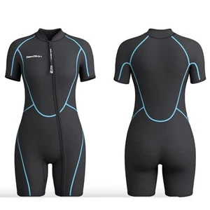 Seaskin 3mm Shorty Wetsuit Front Zip | Women's 3XL NEW - Picture 1 of 10