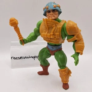 Vtg MAN-AT-ARMS Red Dot Motu Masters Of The Universe He-Man Figure Complete A5ff - Picture 1 of 11