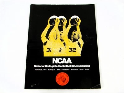 1971 NCAA Basketball Final Four Championship Program Bill Walton Cover - Image 1 of 2