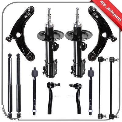 Front Rear Struts Shocks Control Arm Tie Rod Sway Bar For 2006-2015 Toyota Yaris - Imagem 1 de 4