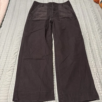 Gap 12 Women’s Boyfriend Chinos Black Stretchy Lightweight Wide Leg - Image 1 of 4
