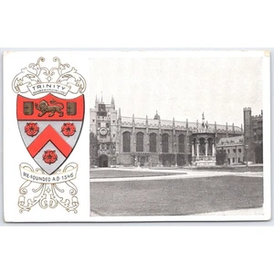 Postcard Trinity College Cambridge England Architecture Coat of Arms - Picture 1 of 3