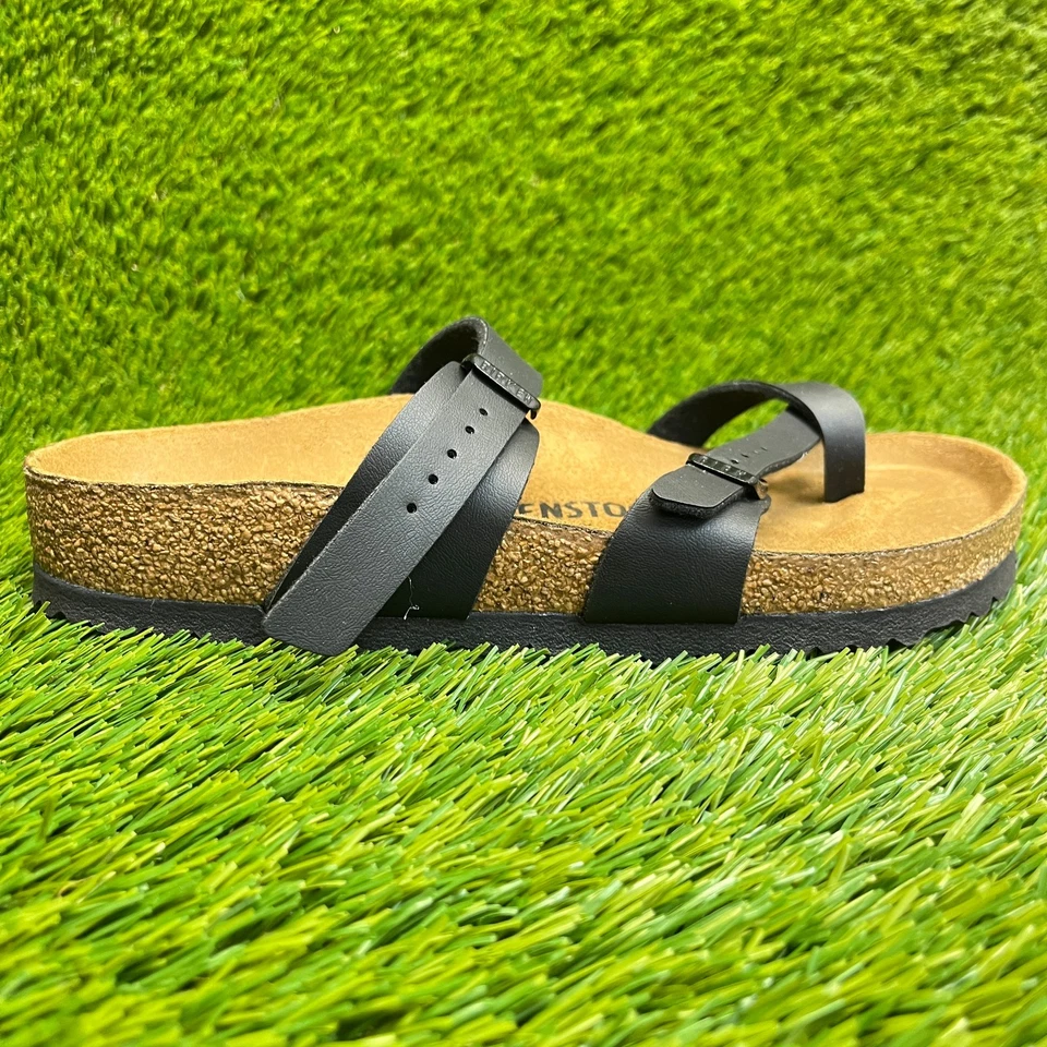 Birkenstock Mayari Mujer Talla 7 Negro Marrón Playa Caminar Tanga Sandalias Zapatos Foto 1 de 4