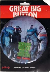 "TEENAGE MUTANT NINJA TURTLES/THE MOVIE" GROSSER 6" KNOPF NEU - Bild 1 von 4