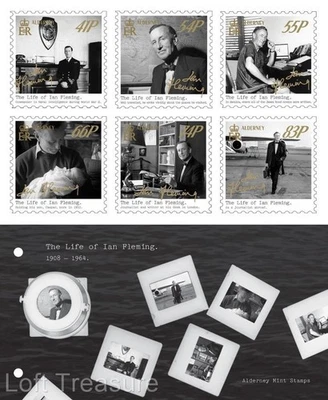 Alderney Stamps: "Life of Ian Fleming" Presentation Pack 2014 - Image 1 of 4