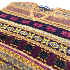 Polo Golf Ralph Lauren Fair Isle Pullover Weste Herren 2XL Wolle Kaschmir Strick V-Ausschnitt - Bild 1 von 10