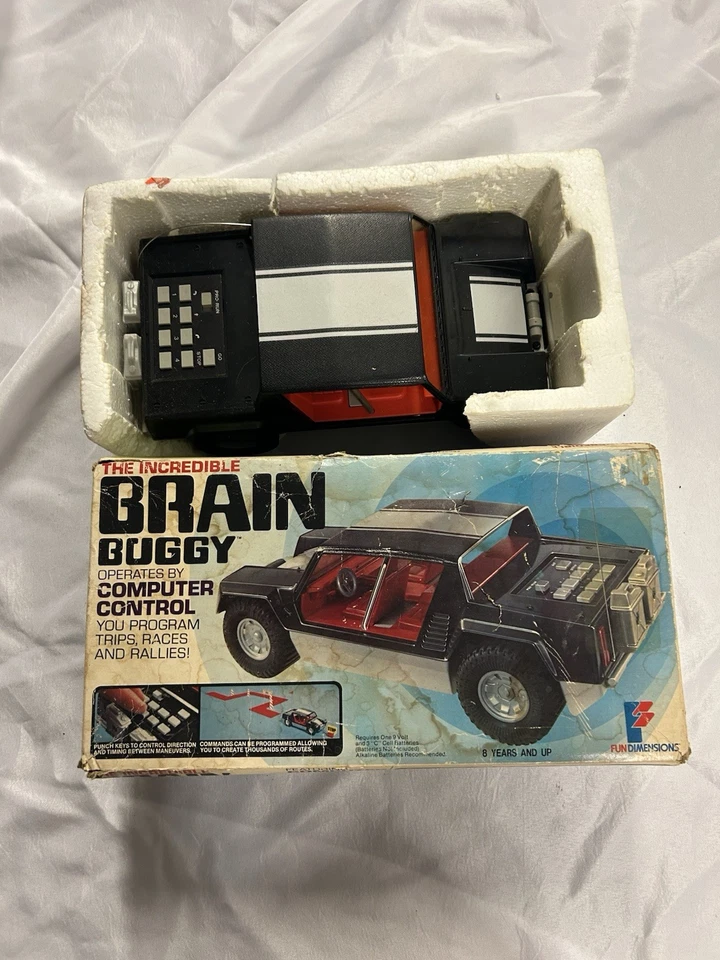 Coche programable The Incredible Brain Buggy control por computadora 1979 en caja Foto 1 de 4