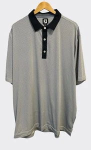 Footjoy Polo Shirt Men Size 2XL Blue Short Sleeve Geometric Floral Colorblock - Picture 1 of 10