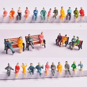 100 Stück sitzende bemalte Figuren im Maßstab 1:100 Modell Personen Passagiere alle sitzend - Bild 1 von 23