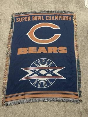 Tapiz tejido Chicago Bears Northwest Company Super Bowl XX Champions Foto 1 de 2