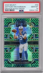 ANTHONY RICHARDSON 2023 PANINI SELECT DRAGON SCALE PRIZM RC #/70 PSA 10 GE COMO NUEVO - Imagen 1 de 2