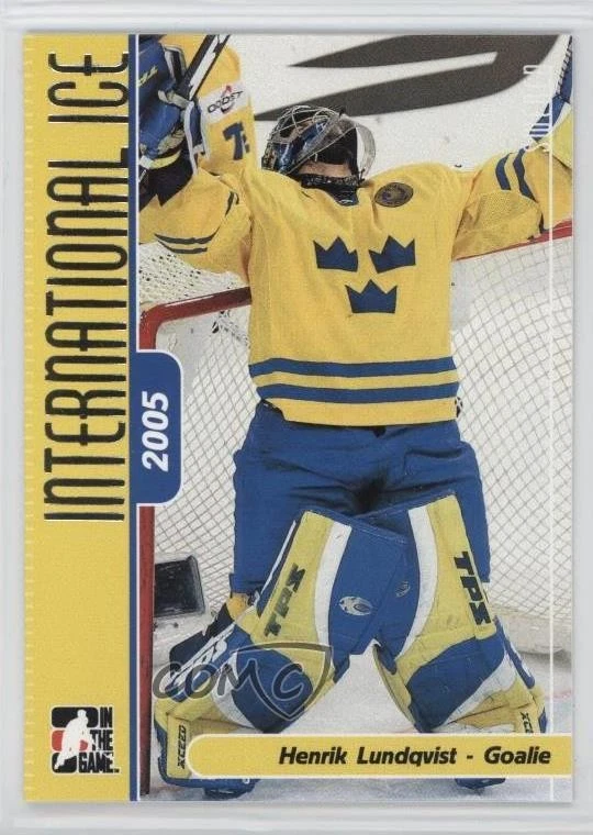 2006-07 In the Game-Used International Ice Signature Series Henrik Lundqvist HOF - Image 1 of 2