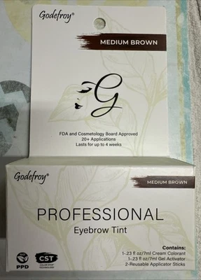 Godefroy Professional Eyebrow Tint Kit Color - Medium Brown 20 Application - Image 1 of 2
