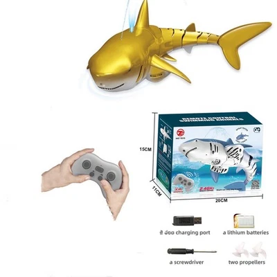 RC Smart Shark Whale Wasserspielzeug - Spray Water Ferngesteuertes Boot U-Boot - Bild 1 von 4