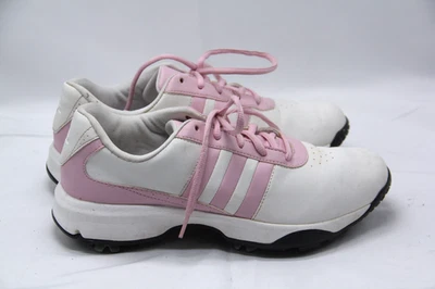 Zapatos de golf Adidas Gazelle para mujer talla 7 rosa blanco cuero tacos con clavos Foto 1 de 4