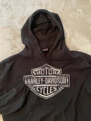 Harley-Davidson Hoodie Mens Large Black Pullover Bar & Shield Louisville KY Logo - Image 1 of 4