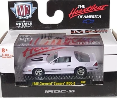 M2 1985 Chevy Camaro IROC-Z white R62 22-04 NIB Limited Edition Castline 2022 - Image 1 of 2
