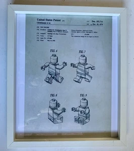 Gerahmter Patentdruck - Lego Stein/Mann/Minifigur/Spielzeug - Wandbild - A4 - Bild 1 von 2