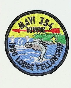 Mayi Lodge 354 Golden Empire CA 1980 Lodge Fellowship Patch BLK Bdr (PK1303) - Picture 1 of 2